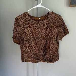 Leopard Crop top